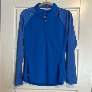 🧢 Adidas Blue 3/4 Zip with Moisture Wicking Technology